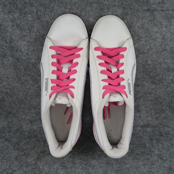 Puma Shoes Womens 8.5 Sneakers Vikky Athletic Trainers Casual Lifestyle White - Picture 5 of 12